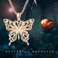 wholesale 925 Sterling Silver Plated Rose Gold Butterfly Pendant Necklace Minimalist Charm s for Her-0-4