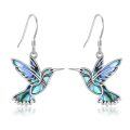 wholesale 925 Sterling Silver Hummingbird Earrings with Abalone Shell Inlay for Women Mom Gifts-0-0