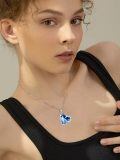 TOUPOP 925 Sterling Silver & Crystal Daughter Heart Pendant Necklace Gift-0-2