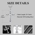 wholesale 925 Sterling Silver Cubic Zirconia Square Cross Pendant Necklaces for Women and Men Religious  Ideas-0-2