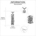 wholesale 925 Sterling Silver Floral Cylinder Cremation Pendant with Funnel and Chain Memorial Keepsake Jewelry-0-4