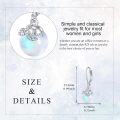wholesale 925 Sterling Silver Opalite Sea Turtle Leverback Drop Earrings-0-1