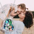 wholesale 925 Sterling Silver Abalone Shell Fox Origami Locket Necklace for Women Wife Mom Gift-0-5