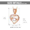 wholesale 18K Gold Rose Quartz Double Love Heart Pendant Necklace for Women-0-1