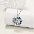 TOUPOP Sterling Silver Crystal Dinosaur Necklace Christmas Gift For Women-0-3