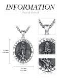 wholesale 925 Sterling Silver Santa Muerte Triple Moon Witch Knot Skull Cowboy Pendant Necklace-0-5