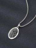 wholesale  Oval St Christopher Prayer Pendant Necklace for Men & Women-0-3
