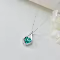 TOUPOP Sterling Silver Turquoise Infinity Pendant Necklace-0-3