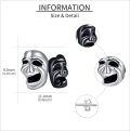 wholesale 925 Sterling Silver Comedy & Tragedy Masks Stud Earrings for Men Women Gifts-0-3