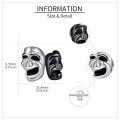 wholesale 925 Sterling Silver Comedy & Tragedy Masks Stud Earrings for Men Women Gifts-0-3