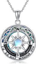 wholesale TOUPOP 925 Sterling Silver I'd Be Lost Without You Compass Necklace For Women Her Girlfriend Wife Mom -0-0