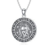 wholesale 925 Sterling Silver Zodiac Water Bearer Necklace-Aquarius
