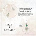 wholesale 925 Sterling Silver Daisy Drop Earrings with Green Leaves and Gold Center Floral s for Women Girls-0-4