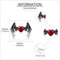 wholesale 925 Sterling Silver Red Heart Winged Guardian Angel Locket Necklace for Women and Girls' Gifts-0-3