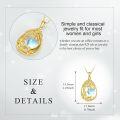 wholesale Sterling Silver Yellow Gold Plated Gemstone Tree of Life Pendant Necklace-0-87