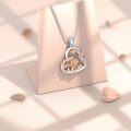 wholesale 925 Sterling Silver Rose Gold Plated MOM Flower Pendant Necklaces for Mother's Day Gifts-0-2