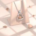 wholesale 925 Sterling Silver Rose Gold Plated MOM Flower Pendant Necklaces for Mother's Day Gifts-0-2