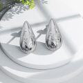 wholesale 925 Sterling Silver Floral Moon Drop Stud Earrings for Women Gift Idea-0-3