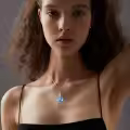 TOUPOP Sterling Silver Blue Crystal Cardinal Urn Necklace For Ashes Memorial Pendant-0-2