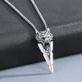 wholesale 925 Sterling Silver Wolf Head Arrowhead Pendant Necklace  Norse Viking Jewelry for Men & Women-0-1