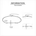 wholesale 925 Sterling Silver Origami Cross Charm Chain Bracelet Wholesale s for Women and Girls-0-4