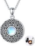wholesale Sterling Silver Round Picture Locket Necklace Holds 2 Photos Jewelry Gift-0-0