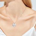 wholesale  Nickel-Free 925 Sterling Silver Cubic Zirconia Heart Pendant Necklace Always Remember Engraved Gift for Women-0-4