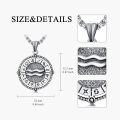 wholesale Sterling Silver Stone Zodiac Necklace 12 Constellation Horoscope Pendant-0-1