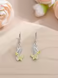 TOUPOP Silver Butterfly Earrings with Stones-0-4