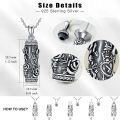 wholesale TOUPOP Tree Of Life Cremation Jewelry Urn Necklace For Ashes For Women Men 925 Sterling Silver Cylinder Urn Pendant Necklaces For Human Ashes Of Loved Ones Keepsake Memorial Gifts -0-4