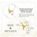 wholesale 10K Gold Pearl Hummingbird Pendant Necklace for Women-0-4