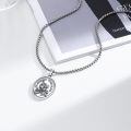 wholesale 925 Sterling Silver St George Oval Medal Necklace-0-1