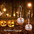 TOUPOP Sterling Silver Pumpkin Dangle Drop Earrings Cute Gifts For Women-0-5