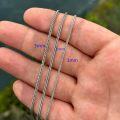 wholesale 925 Sterling Silver 2mm 3mm Franco Chain Oxidized Square Foxtail Necklace for Men Women-0-6
