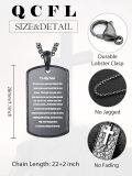 wholesale 925 Sterling Silver Black Stone Engraved Cross Dog Tag Pendant Necklaces for Men Gifts for Dad/Husband/Son-0-1