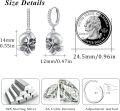 wholesale 925 Sterling Silver 925 Butterfly Crystal Skull Dangle Hoop Earrings Gothic Jewelry for Women and Girls-0-4