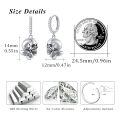wholesale 925 Sterling Silver 925 Butterfly Crystal Skull Dangle Hoop Earrings Gothic Jewelry for Women and Girls-0-4