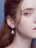 wholesale 925 Sterling Silver Teardrop Moonstone Bohemian Drop Earrings for Women-0-2