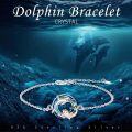 wholesale 925 Sterling Silver Crystal Dolphin Bracelet Friendship Gift for Her-0-2