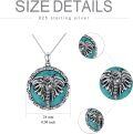 wholesale 925 Sterling Silver Natural Turquoise Elephant Pendant Necklace-0-5