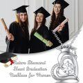 wholesale 925 Sterling Silver 2023 Graduation Cap & Diploma with Cubic Zirconia Heart Pendant Necklace for Women-0-2