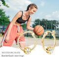 wholesale 925 Sterling Silver Basketball Hoop Earrings for Women and Girls-0-5