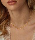 wholesale 18K Gold Plated Sterling Silver Dainty Disc Chain Choker Necklace for Women-0-11