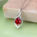 TOUPOP 925 Sterling Silver Teardrop Birthstone Infinity Necklace-0-3