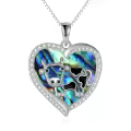TOUPOP Sterling Silver & Stone Cow Necklace Gifts for Women Girls-0-0
