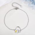 wholesale 925 Sterling Silver Gold Plated Hen and Chick Charm Bracelet - Holiday Gift for Her-0-2