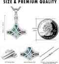 wholesale 925 Sterling Silver  Abalone Shell Inlay Mjolnir Thor's Hammer Pendant Norse Jewelry for Men Women-0-4