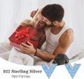 wholesale Sterling Silver Opal V Shape Stud Earrings for Women Minimalist-0-1