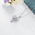 wholesale TOUPOP 925 Sterling Silver Double Heart Pendant Necklace For Women I Love You Jewelry Gifts For Her Wife Girlfriend Mom Birthday Anniversary -0-4