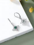 wholesale 925 Sterling Silver Celtic Knot Heart Birthstone Leverback Earrings for Women Mom-0-2
